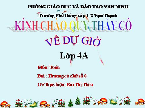 Thương có chữ số 0