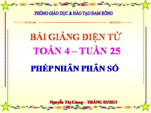 Phép nhân phân số