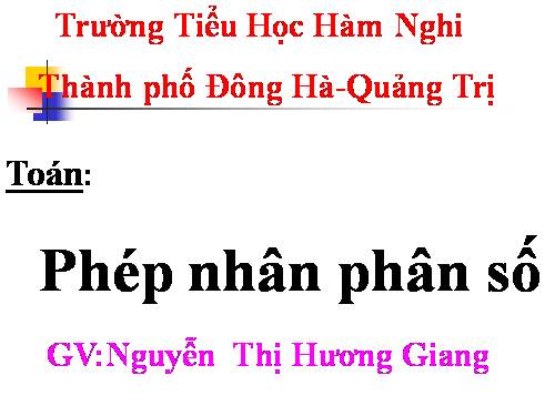 Phép nhân phân số