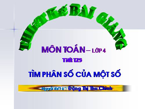 Tìm phân số của một số