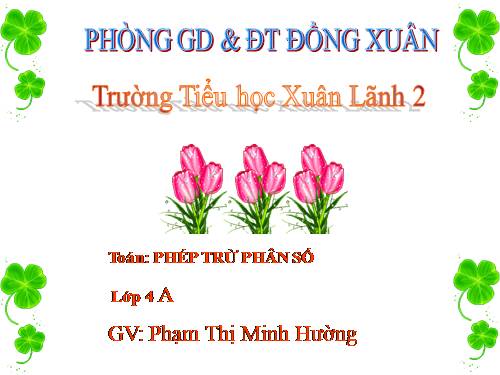 Phép trừ phân số