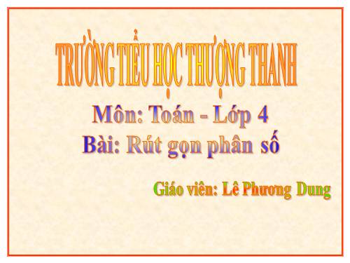 Rút gọn phân số