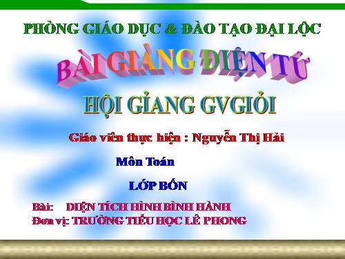 Diện tích hình bình hành