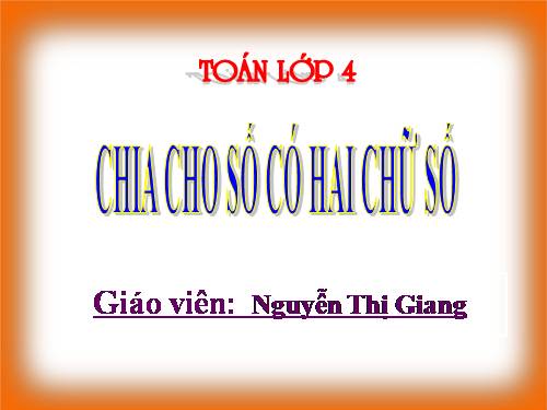 Chia cho số có hai chữ số