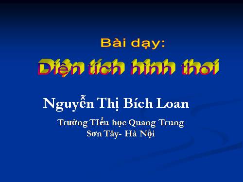 Diện tích hình thoi
