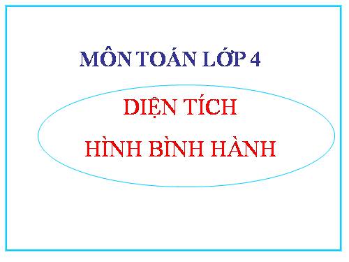 Diện tích hình bình hành