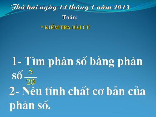 Rút gọn phân số