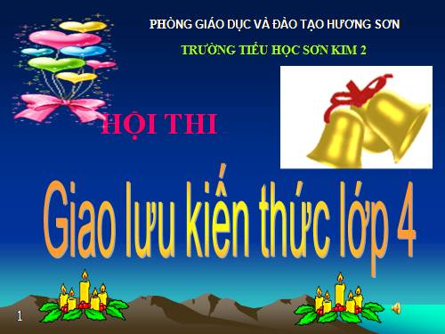 Giao luu KT lop 4 hoc Ki 1