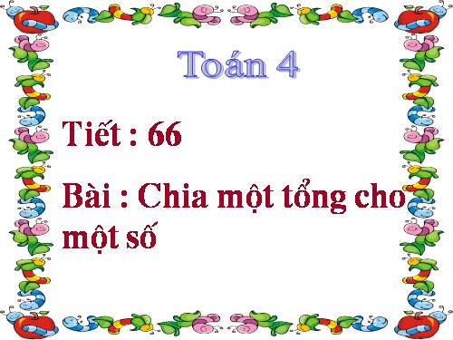 Chia một tổng cho một số