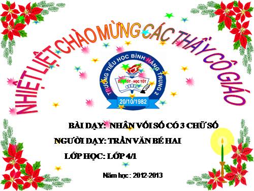 Nhân với số có ba chữ số