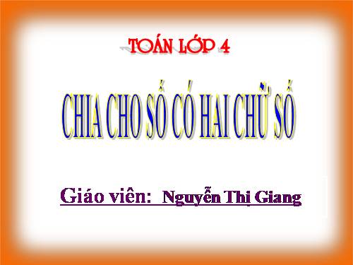 Chia cho số có hai chữ số