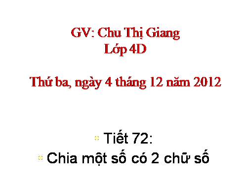 Chia cho số có hai chữ số