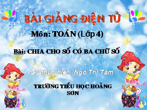 Chia cho số có ba chữ số