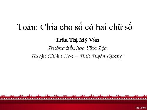 Chia cho số có hai chữ số