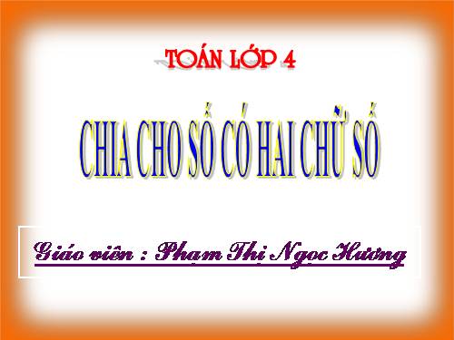 Chia cho số có hai chữ số