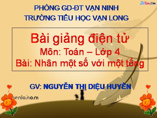 Nhân một số với một tổng