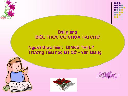 Biểu thức có chứa hai chữ