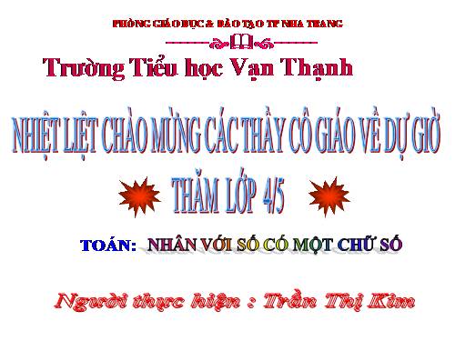 Nhân với số có một chữ số