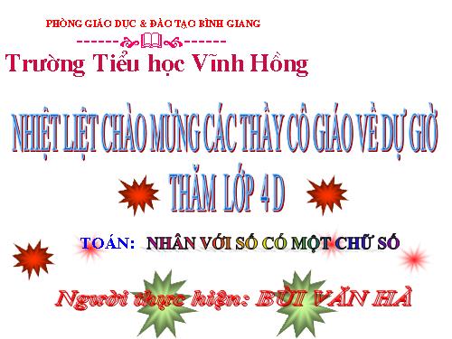 Nhân với số có một chữ số