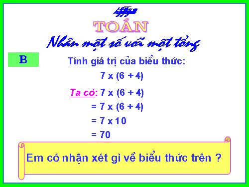 Nhân một số với một tổng