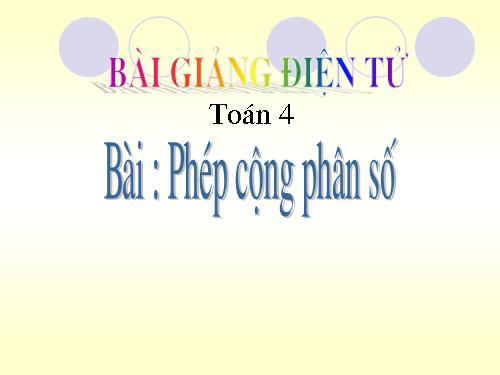 Phép cộng phân số