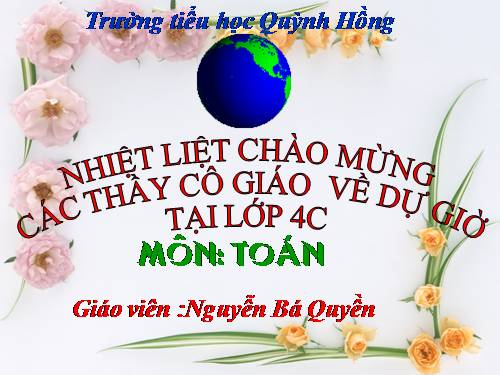 Các Bài giảng khác thuộc Chương trình Toán 4