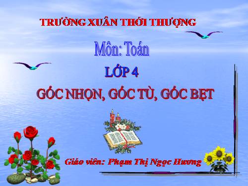 Góc nhọn, góc tù, góc bẹt