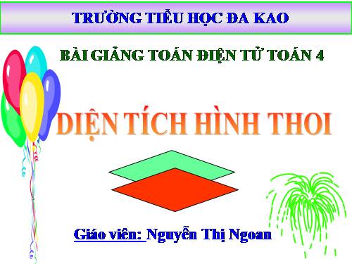 Diện tích hình thoi