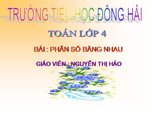 Phân số bằng nhau