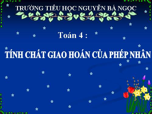 Tính chất giao hoán của phép nhân