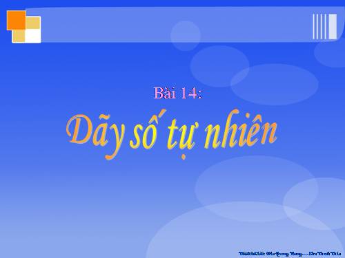 Dãy số tự nhiên