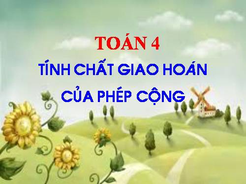 Tính chất giao hoán của phép cộng