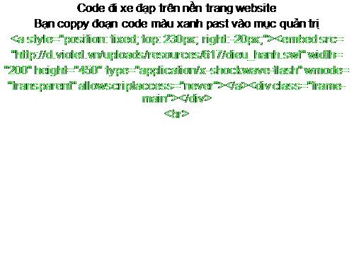 CODE DI XE TREN TRANG WEBSITE