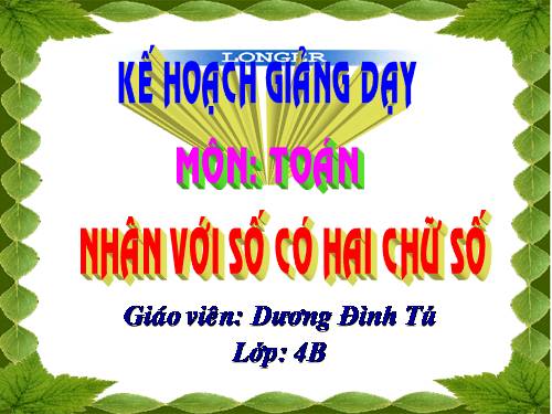 Nhân với số có hai chữ số