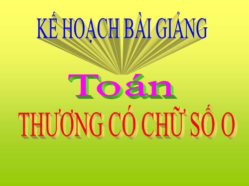 Thương có chữ số 0