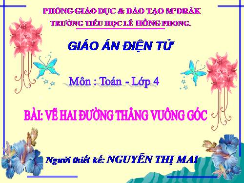 Vẽ hai đường thẳng vuông góc