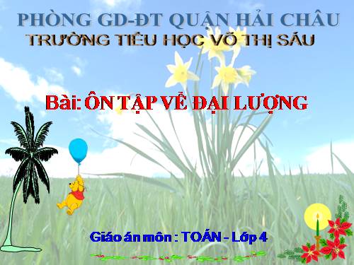 Ôn tập về đại lượng