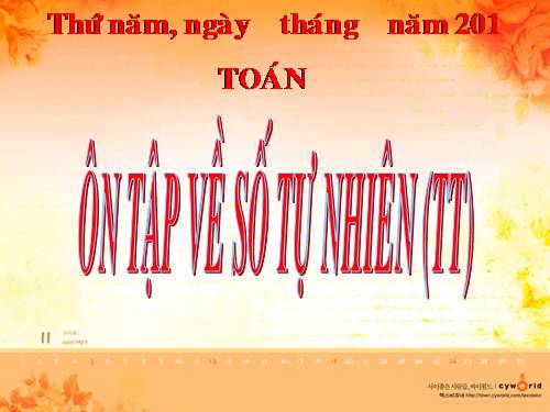 Ôn tập về số tự nhiên (tiếp theo)