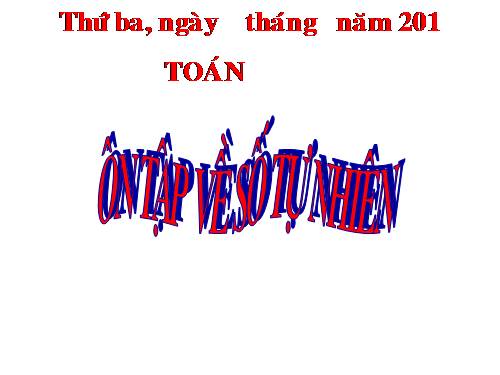 Ôn tập về số tự nhiên