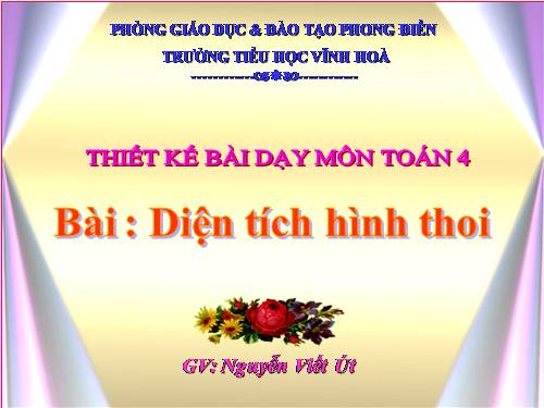 Diện tích hình thoi