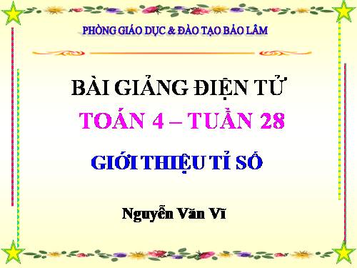 Giới thiệu tỉ số