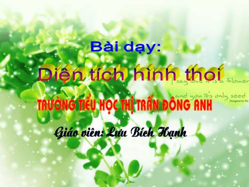 Diện tích hình thoi