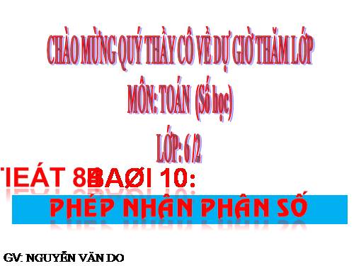 Phép nhân phân số