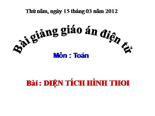 Diện tích hình thoi