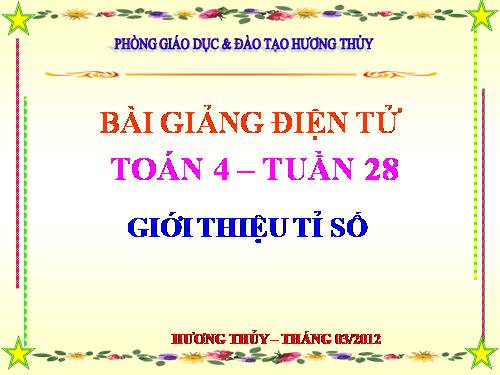 Giới thiệu tỉ số