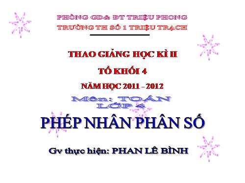 Phép nhân phân số