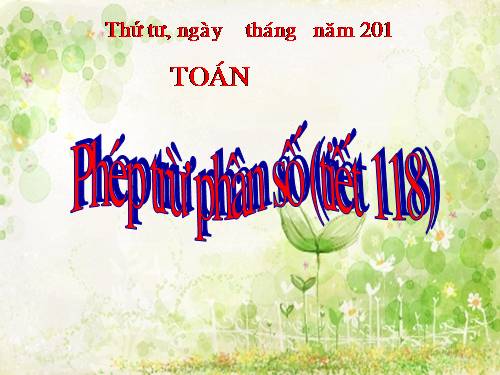 Phép trừ phân số (tiếp theo)