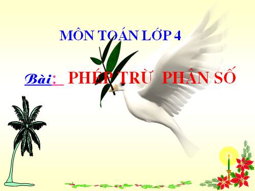 Phép trừ phân số