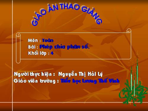 Phép chia phân số