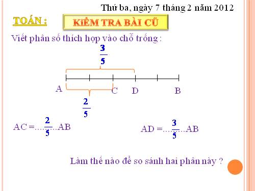 So sánh hai phân số cùng mẫu số